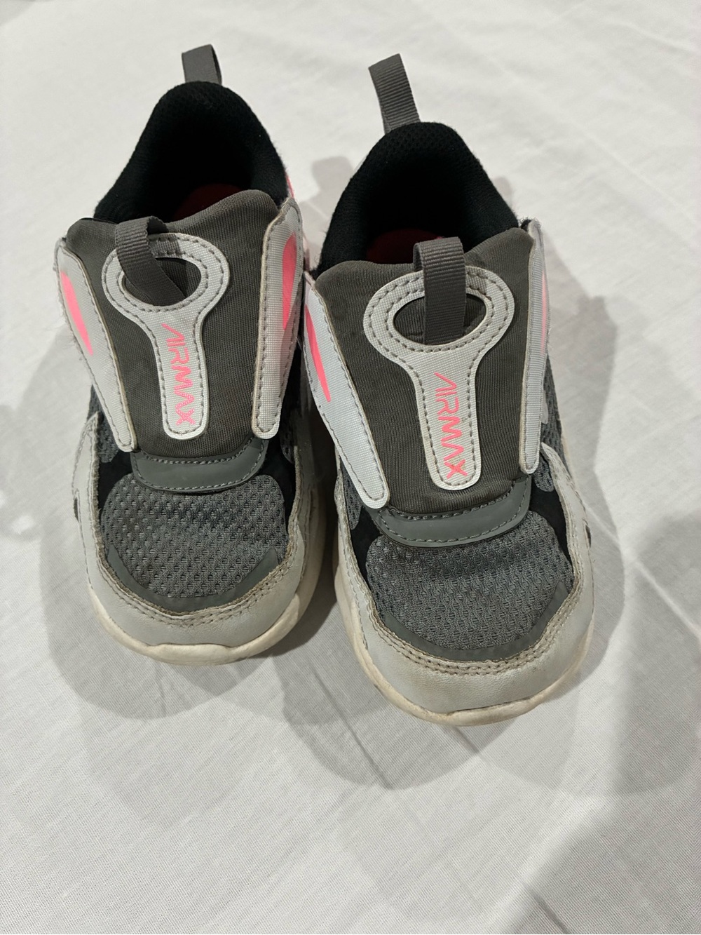 Nike Kids Gray and Pink Air Max Sneakers